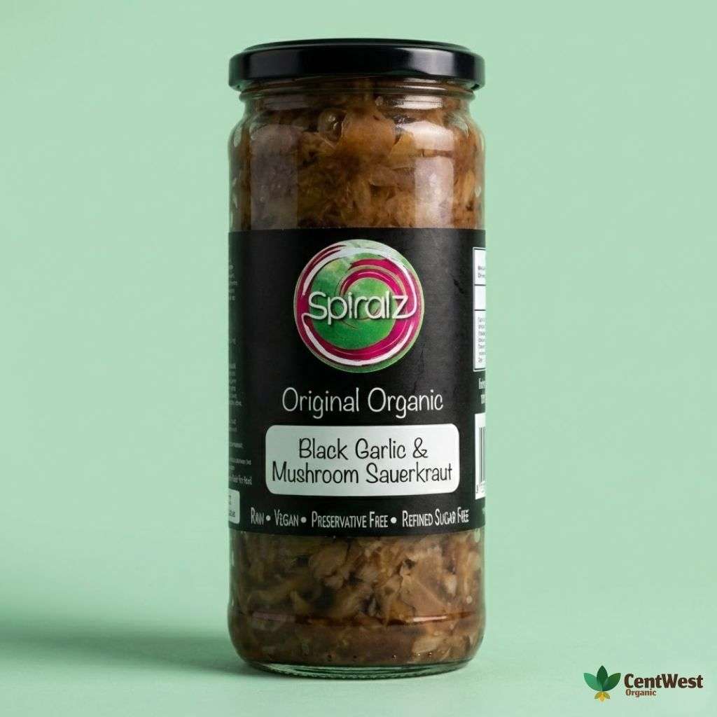 Spiralz Organic Sauerkraut - Black Garlic & Mushroom 460g (Australia)