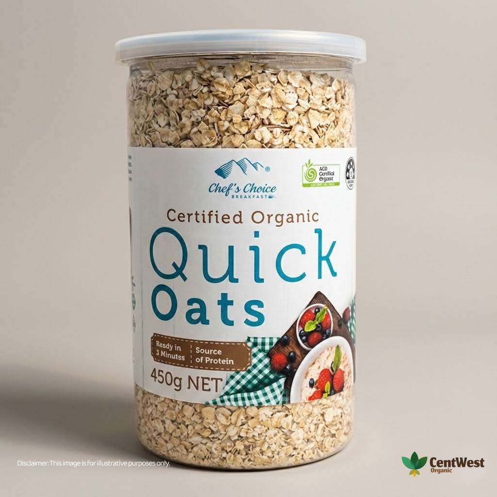 Chef's Choice Organic Cereal - Quick Oats (450g) Australia
