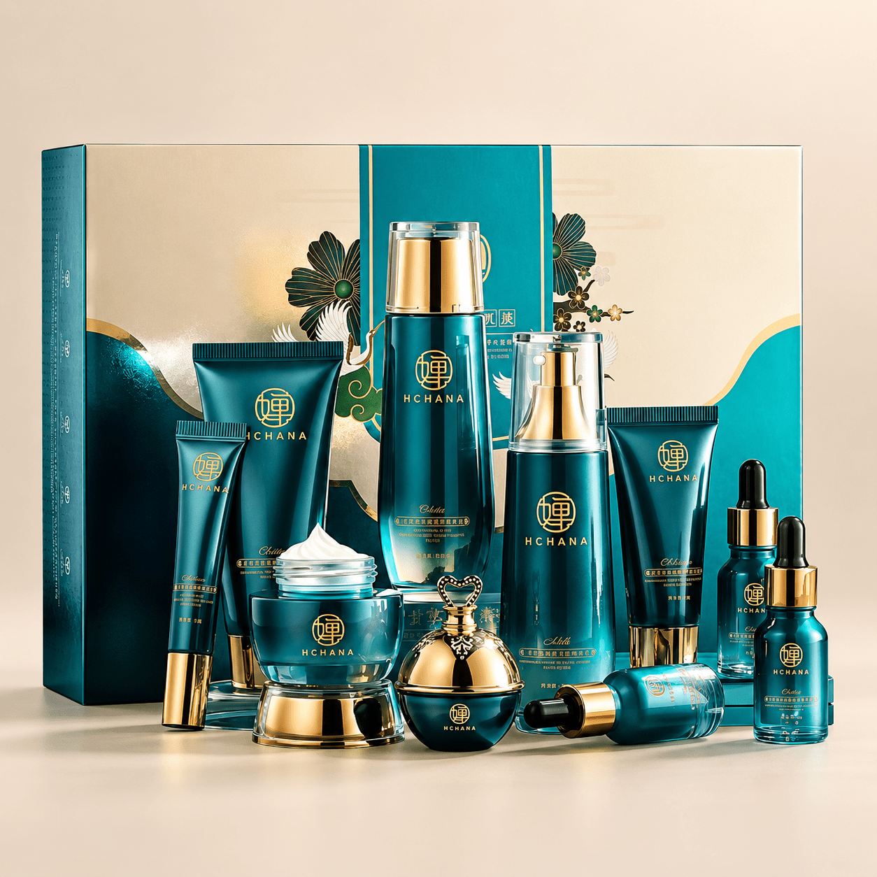 Reishi & Licorice Placenta Renewal Skincare Set 4pcs