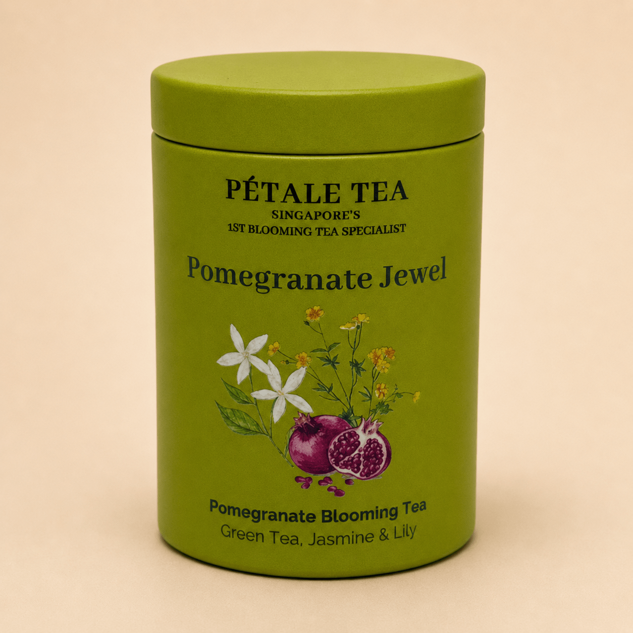 Pétale Petite Tin - Pomegranate Jewel Blooming Tea (2 Teaballs)