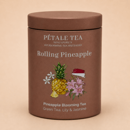 Pétale Petite Tin – Rolling Pineapple Blooming Tea (2 Teaballs)