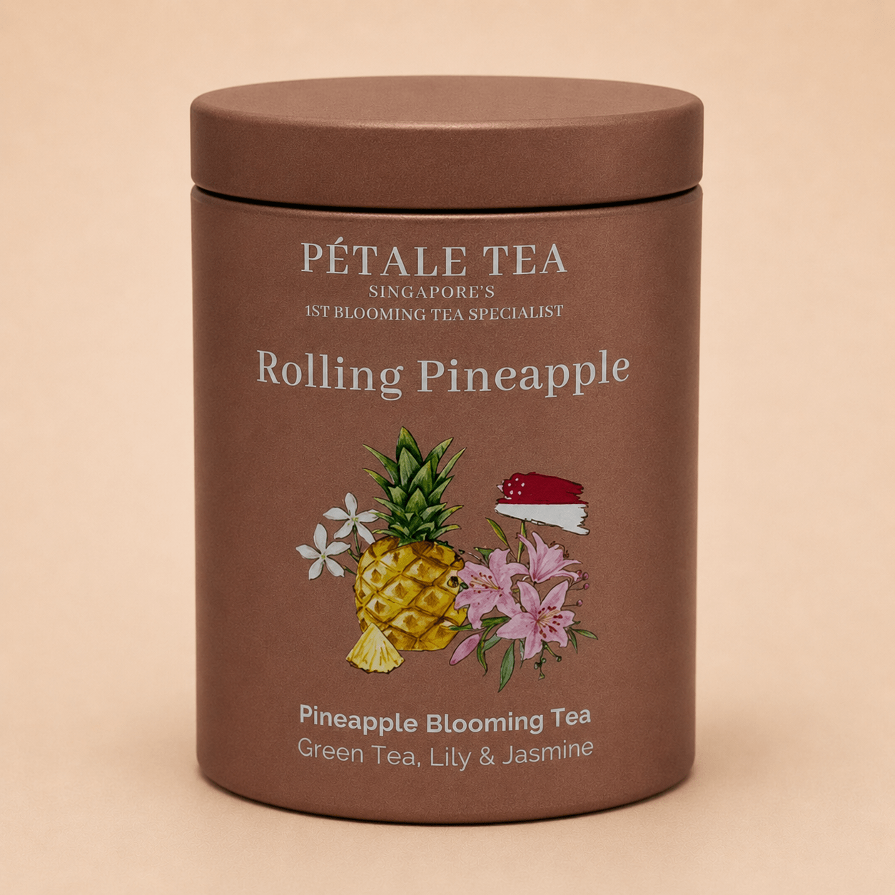 Pétale Petite Tin - Rolling Pineapple Blooming Tea (2 Teaballs)