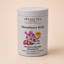 Pétale Petite Tin - Strawberry Wish Blooming Tea (2 Teaballs)