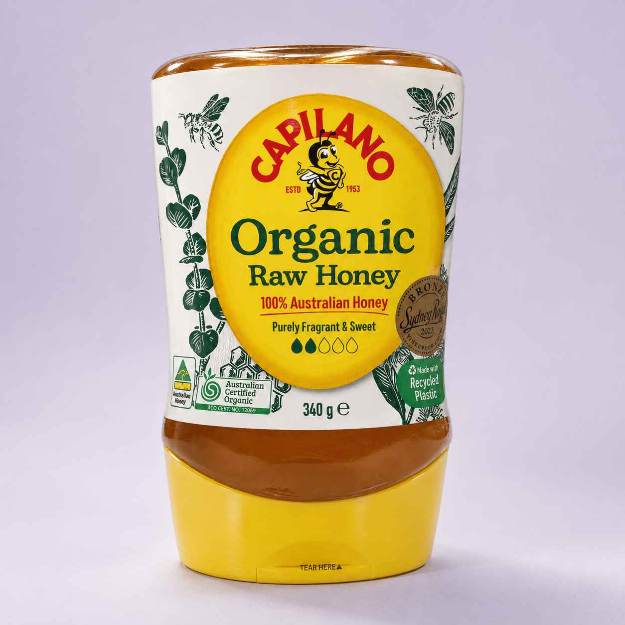 Capilano Organic Raw Honey - Purely Fragrant & Sweet 340g
